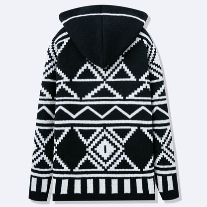Herren Strickjacke Offen Vorne Modern Mit Muster