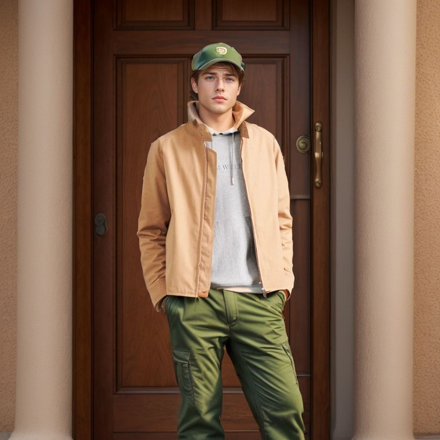 Herren Urbanjacke Modern mit Taschen Schwarz Stadtstil
