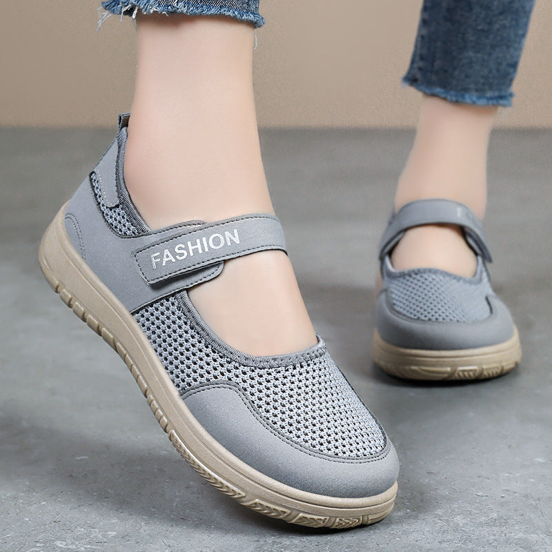 Damen Sportschuhe Atmungsaktiv Klettverschluss Bequem