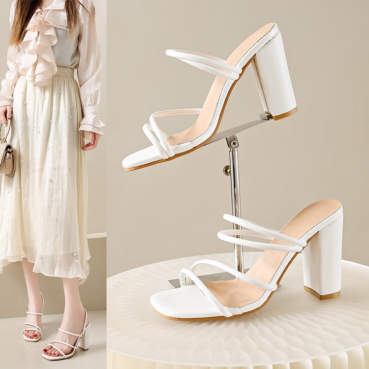 Damenschuhe High Heel Pantoletten mit Riemchen DesignSexy