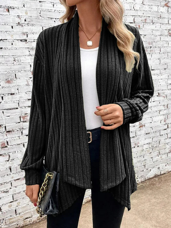 Damen Strickjacke Offener Schnitt Moderne Gesamtlook