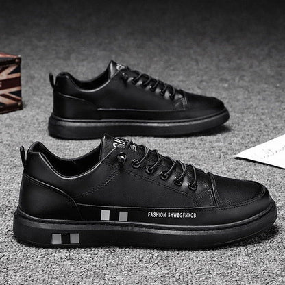 Herren Sneaker Leder Modisch Schnürsenkel