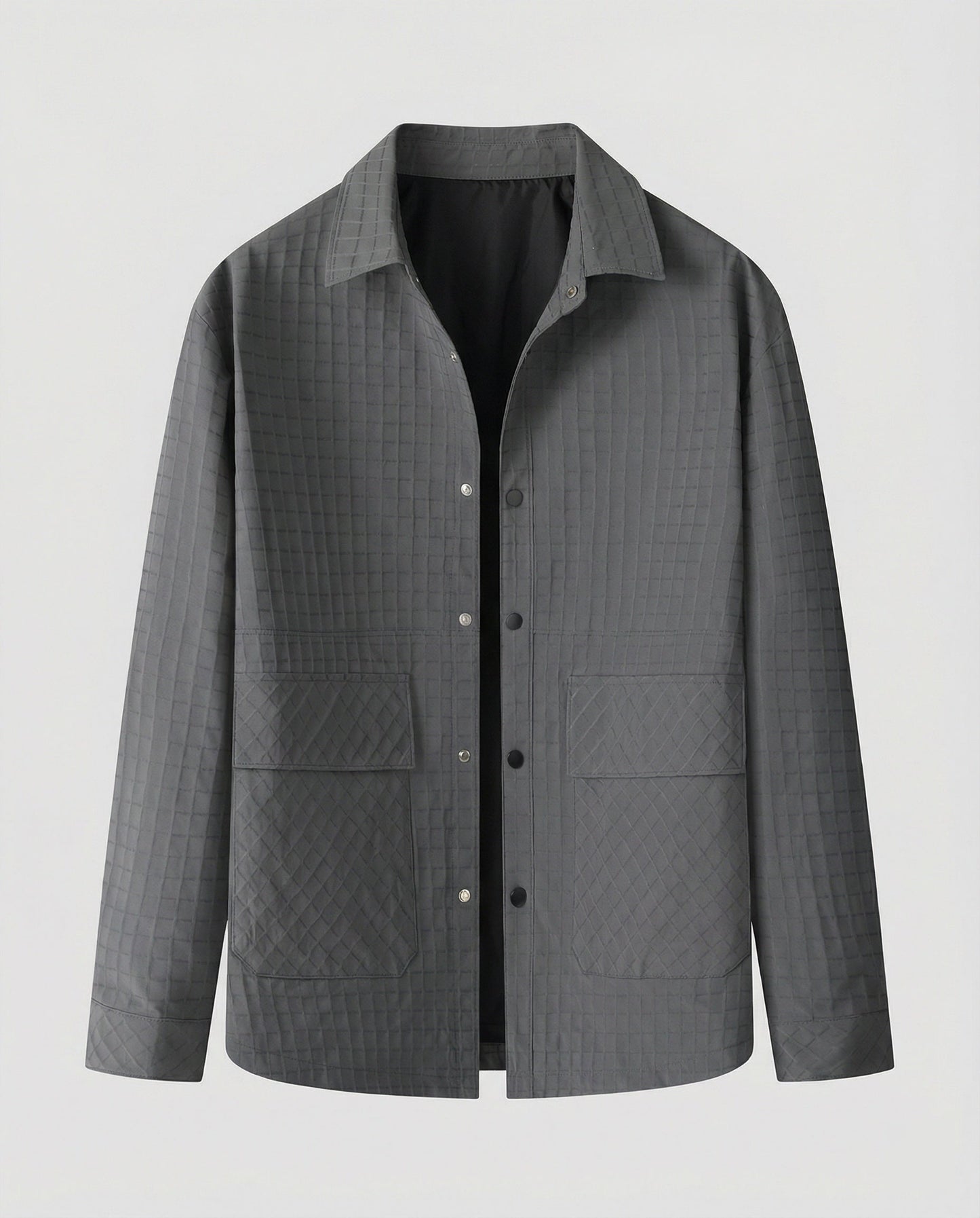 Herren Steppjacke Gesteppt mit Karosteppe und Taschen