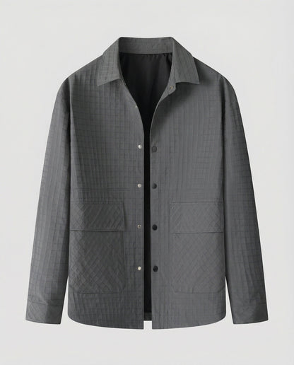 Herren Steppjacke Gesteppt mit Karosteppe und Taschen