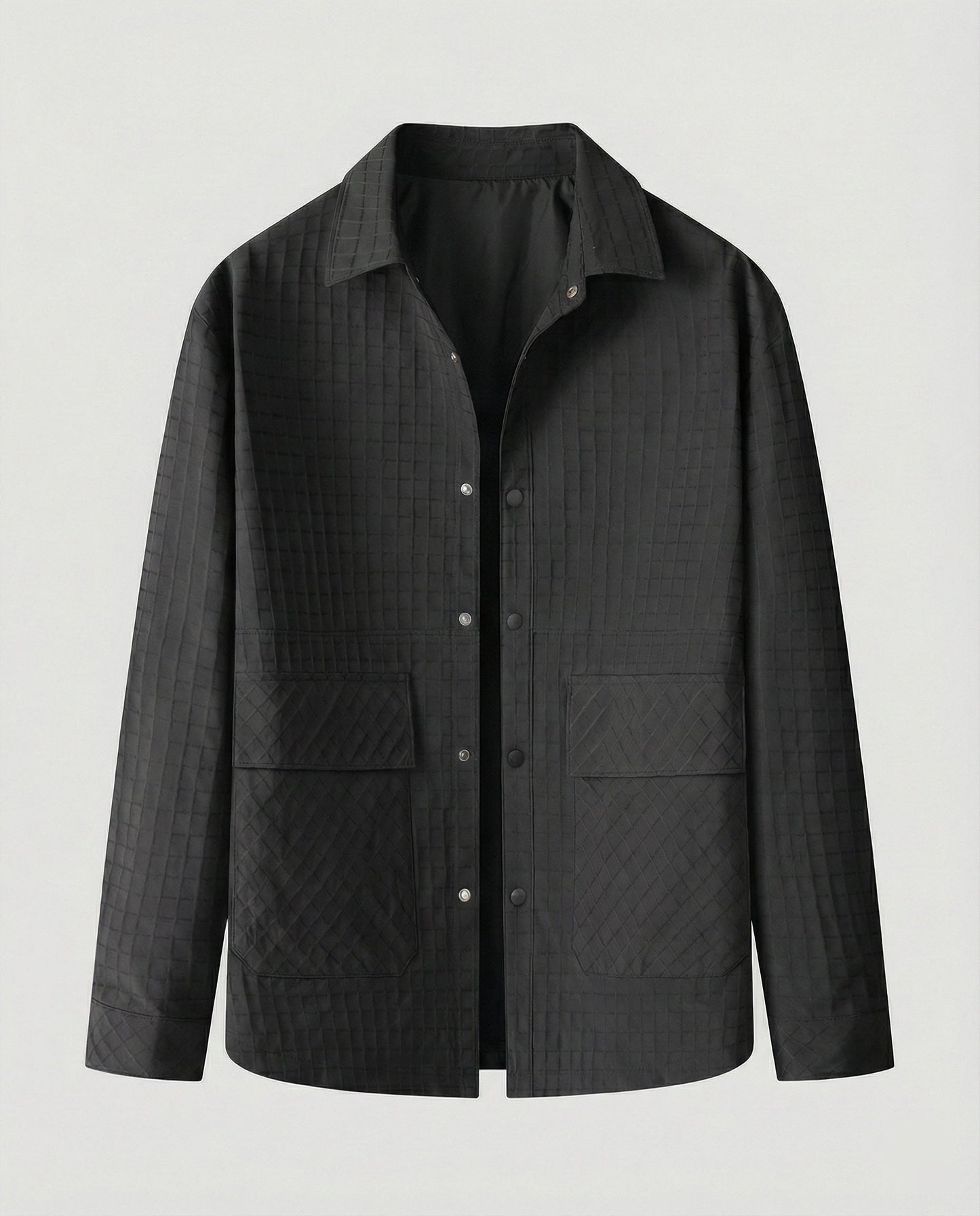 Herren Steppjacke Gesteppt mit Karosteppe und Taschen