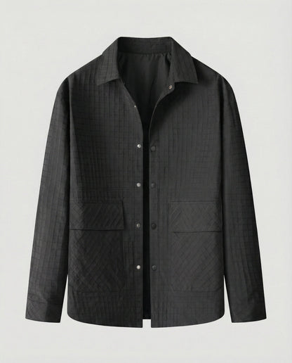 Herren Steppjacke Gesteppt mit Karosteppe und Taschen