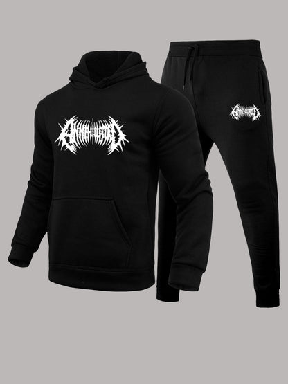 Herren Sportset Kapuzenpullover Jogginghose Streetwear Modern
