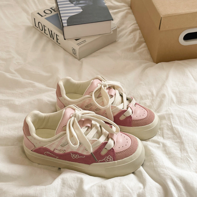 Damen Sneaker Atmungsaktiv Blumenmuster Modisch