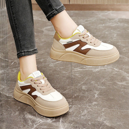 Damen Plattform Sneaker Hoch modisch bequem