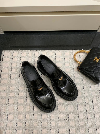 Damen Mokassins Elegante Schnallen Verschluss Schuhe
