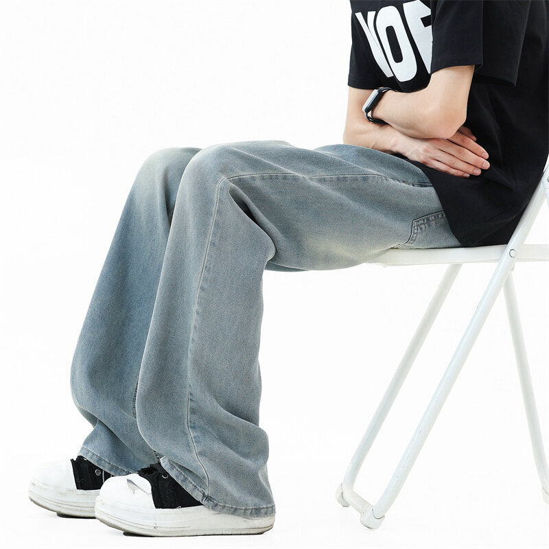 Herren Denim-Hose Weit Bein Relaxed Fit