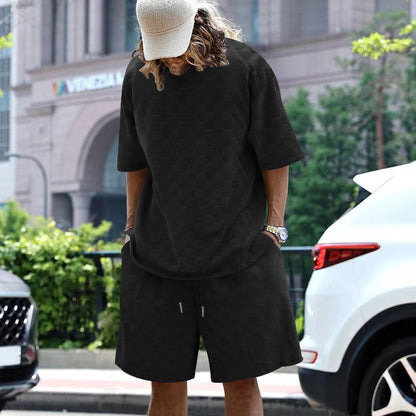 Herren Sportensemble Kariert Modern Streetwear