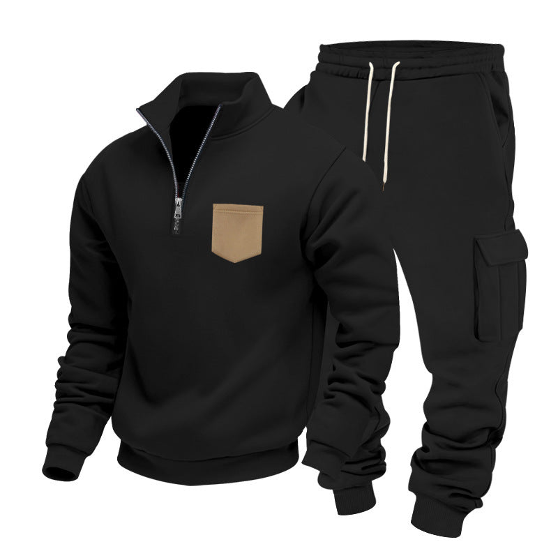 Herren Sportanzug Modern Sportlich Grau