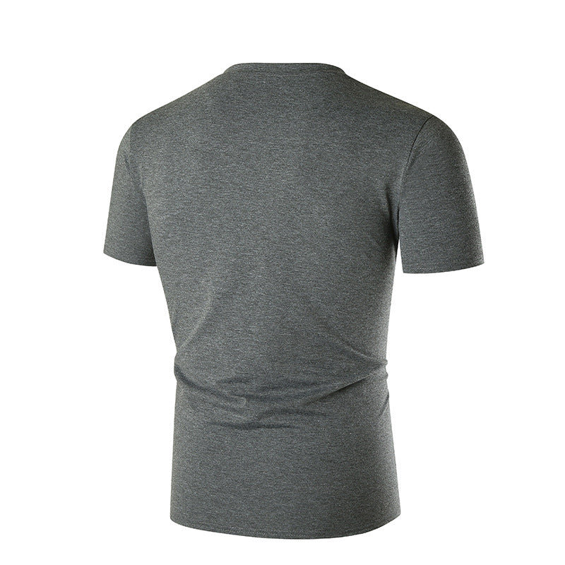 Herren T-Shirt V-Ausschnitt Slim Fit mit Brusttasche
