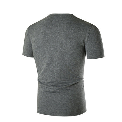 Herren T-Shirt V-Ausschnitt Slim Fit mit Brusttasche