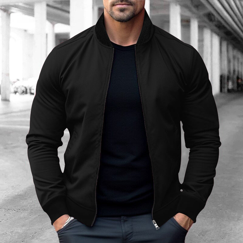 Herren Sweatjacke Sportlich Mit Taschen Reißverschluss