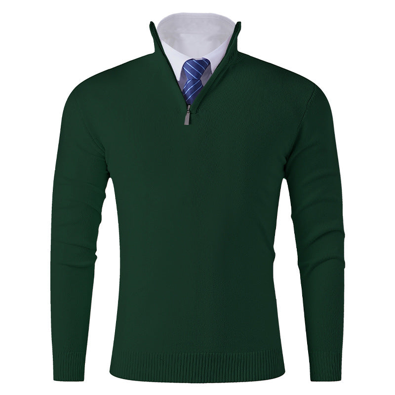 Herren Stehkragenpullover Eleganter Reißverschluss Pullover Modern