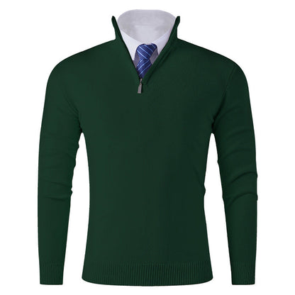 Herren Stehkragenpullover Eleganter Reißverschluss Pullover Modern