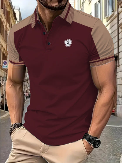 Herren Polohemd Modern Sportlich Farben