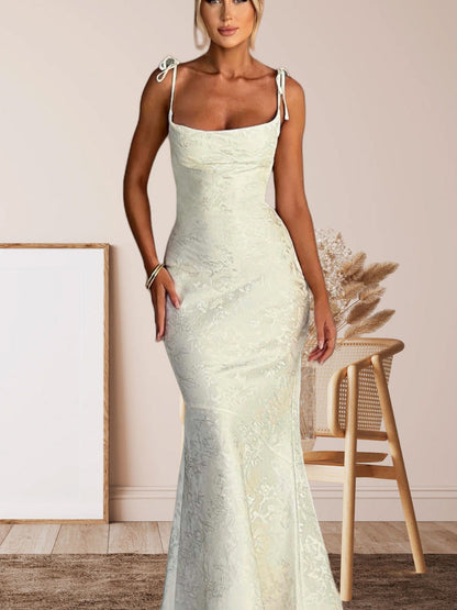 Elegantes Abendkleid Damen Langarm Floral Mit Rückenausschnitt