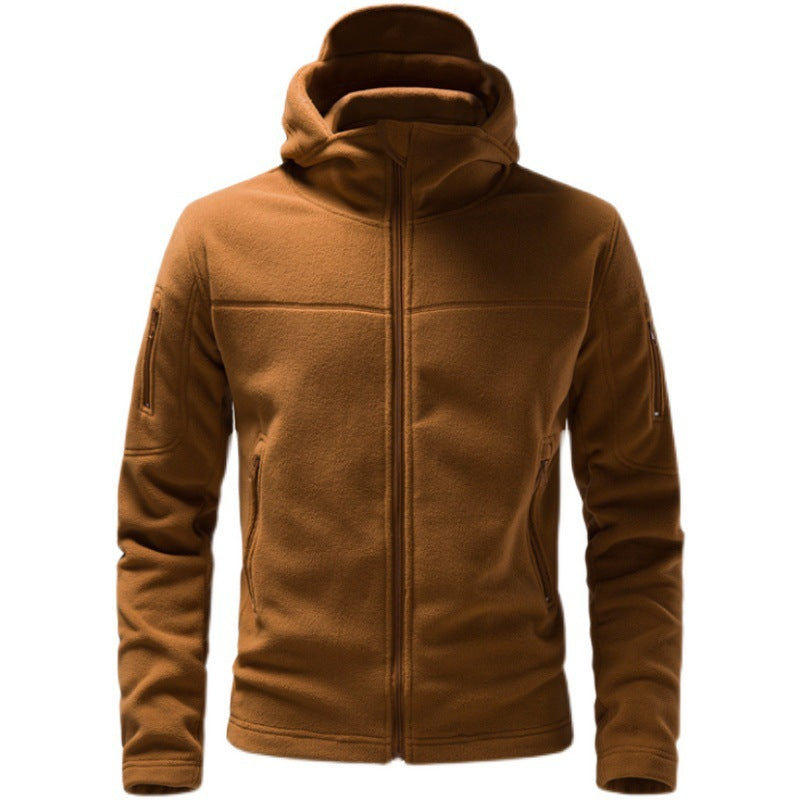 Herren Fleecejacke Kapuze Funktionsjacke Warm