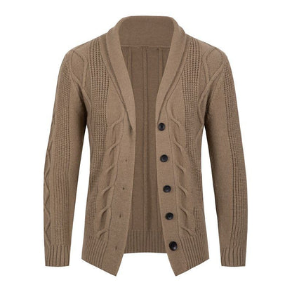 Herren Strickjacke Strukturierter Look Zopfmuster Modern