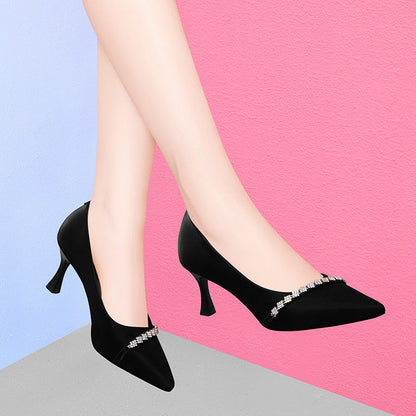 Damen Pumps Elegante Schmuckdetail Hochhackig