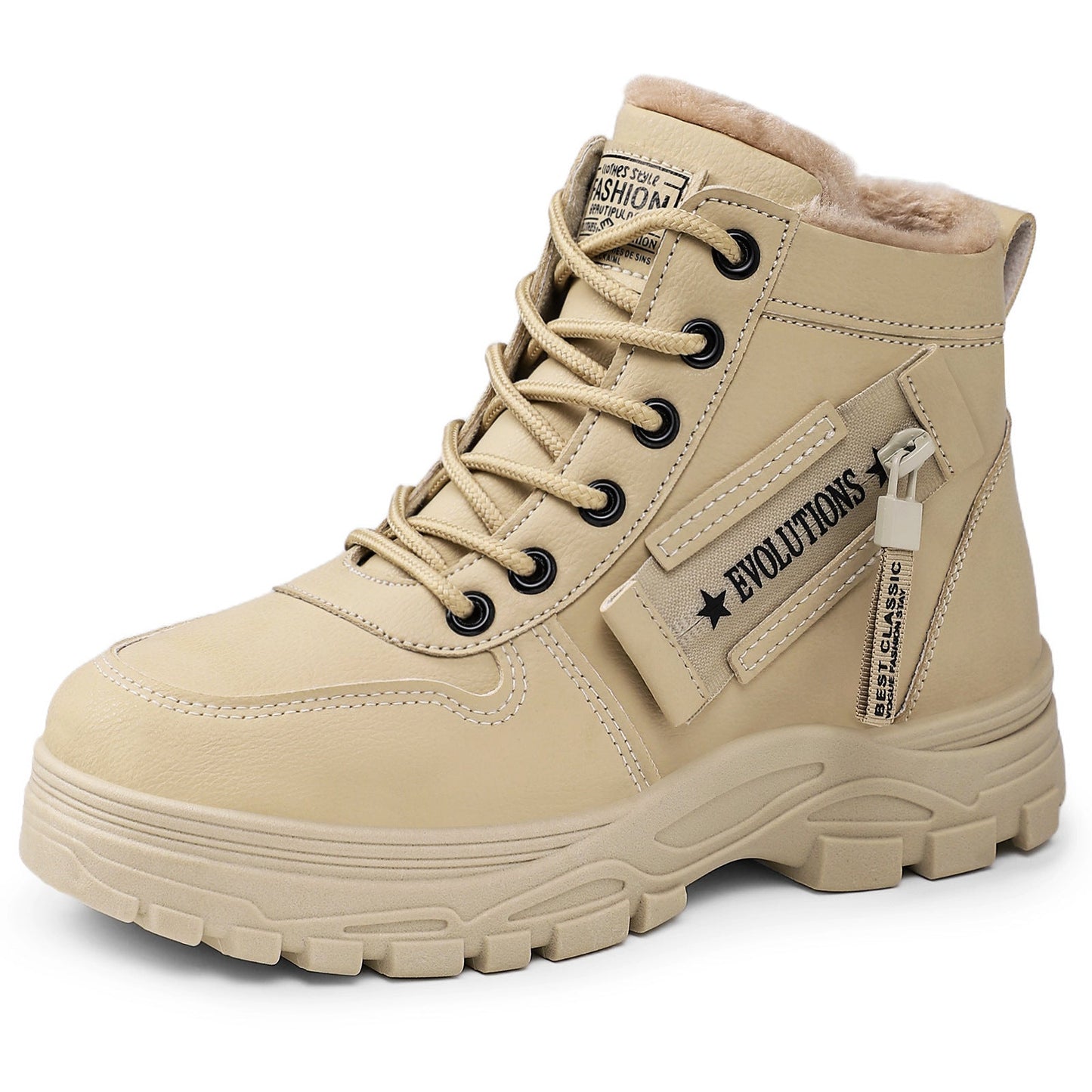 Damen Winterstiefel Warm Gefüttert Robust Schnürsystem