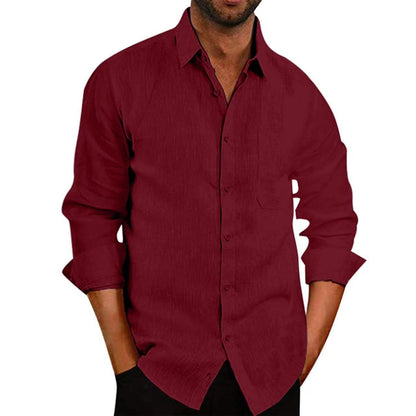 Herren Hemd Langarm Casual Modern