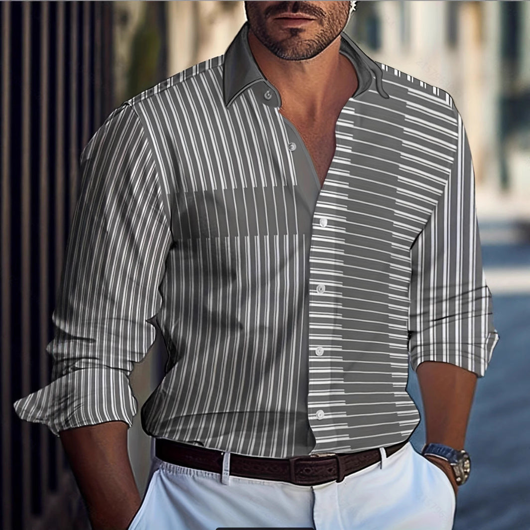 Herren Hemd Modernes Muster Slim Fit Berlin Style