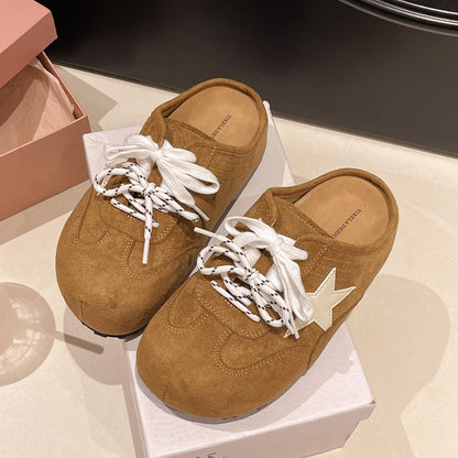 Damen Clogs Bequem Sternemblem Rutschfest