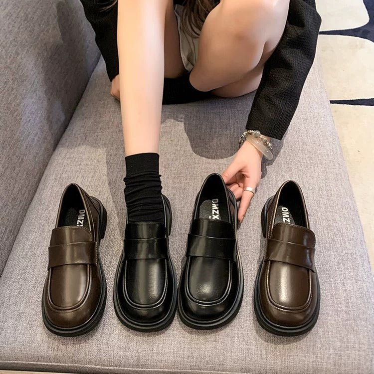 Damen Loafers Breiter Klettverschluss Robust