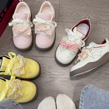 Damen Sneaker Schleifen-Design Luftdurchlässig