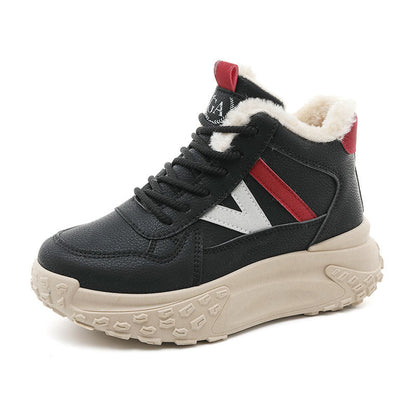 Damen Warm Sneaker High-Top rutschfest Winter