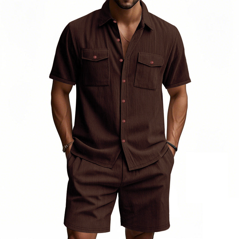 Herren Sommer Set Kurzarm Hemd und Shorts Berlin Style