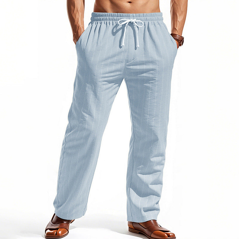Herren Freizeithose Streifenmuster Elastisch Bequem