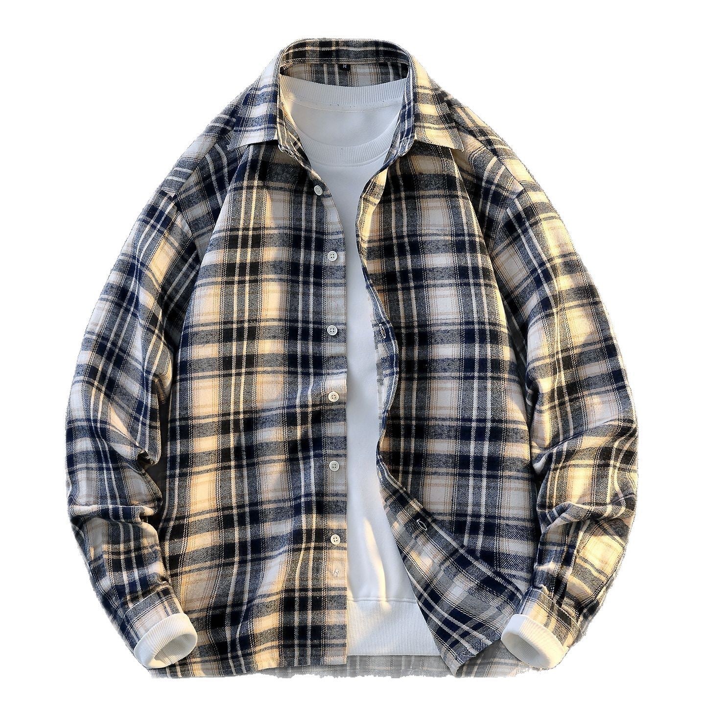 Herren Flanellhemd Karomuster Warm Modern