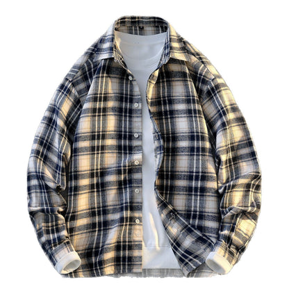 Herren Flanellhemd Karomuster Warm Modern