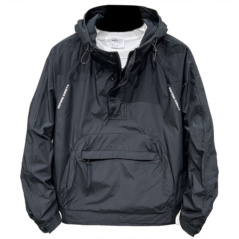 Herren Outdoor-Jacke Wasserabweisend Mit Kragen Praktisch