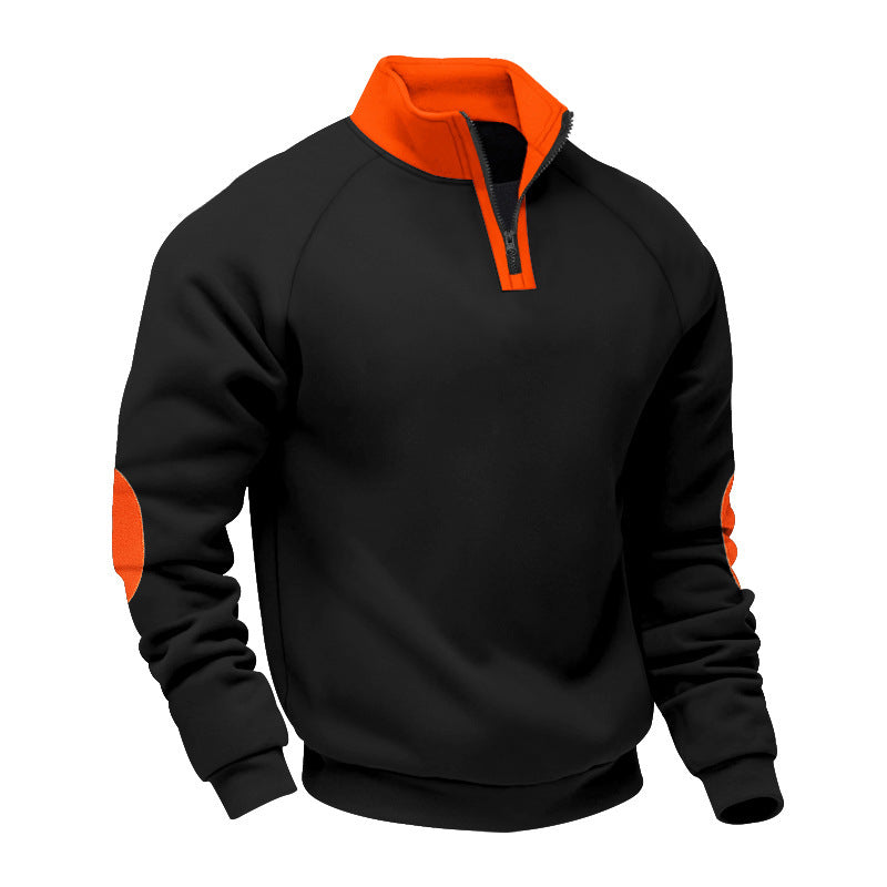 Herren Kapuzenpullover Halb Reißverschluss Modern Stylisch