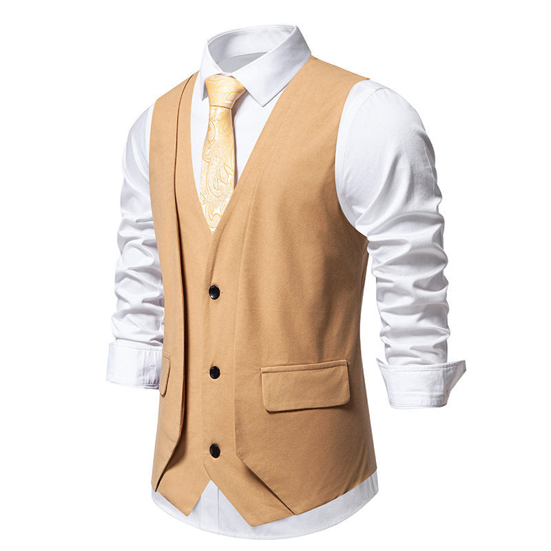 Herren Weste Modern Elegant mit Taschen