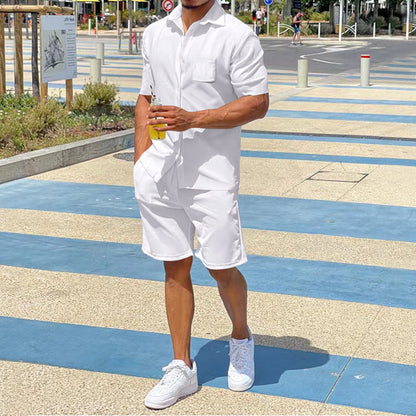 Herren Kurzoverall Lässig mit Taschen Sommer
