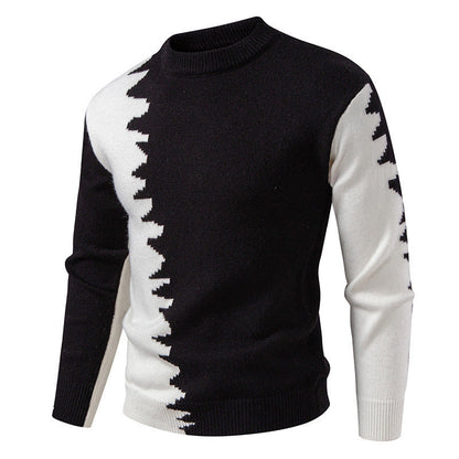 Herren Pullover Strick Modern Farbverlauf Rundhals