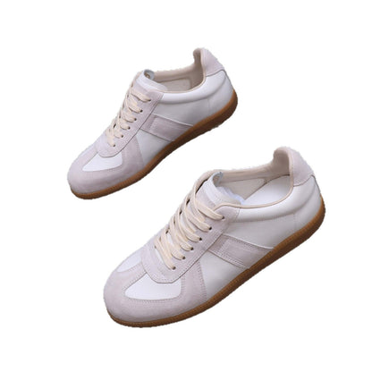 Damen Leder Sneaker Sportlich Rutschfest Modisch