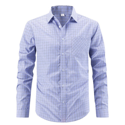 Herren Langarmhemd Karomuster Modern Elegantes Design