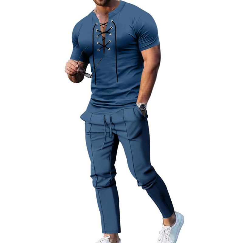Herren Freizeit-Set mit lässigem Oberteil und bequemen Joggerhosen