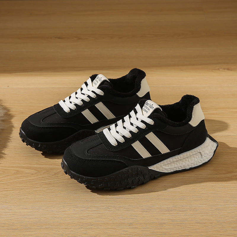 Damen Sneaker Sportlich Bequem mit Fleece-Innenfutter