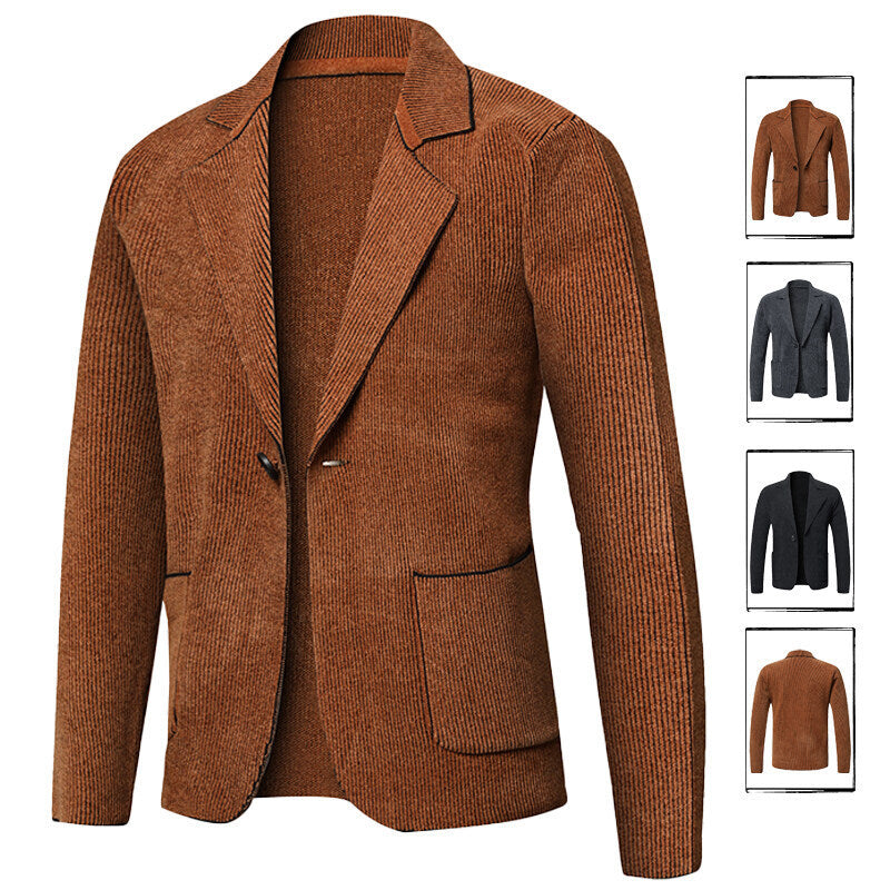 Herren Blazerjacke Elegant Slim Fit Mit Taschen