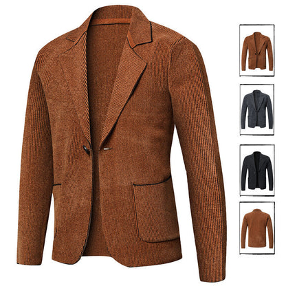 Herren Blazerjacke Elegant Slim Fit Mit Taschen