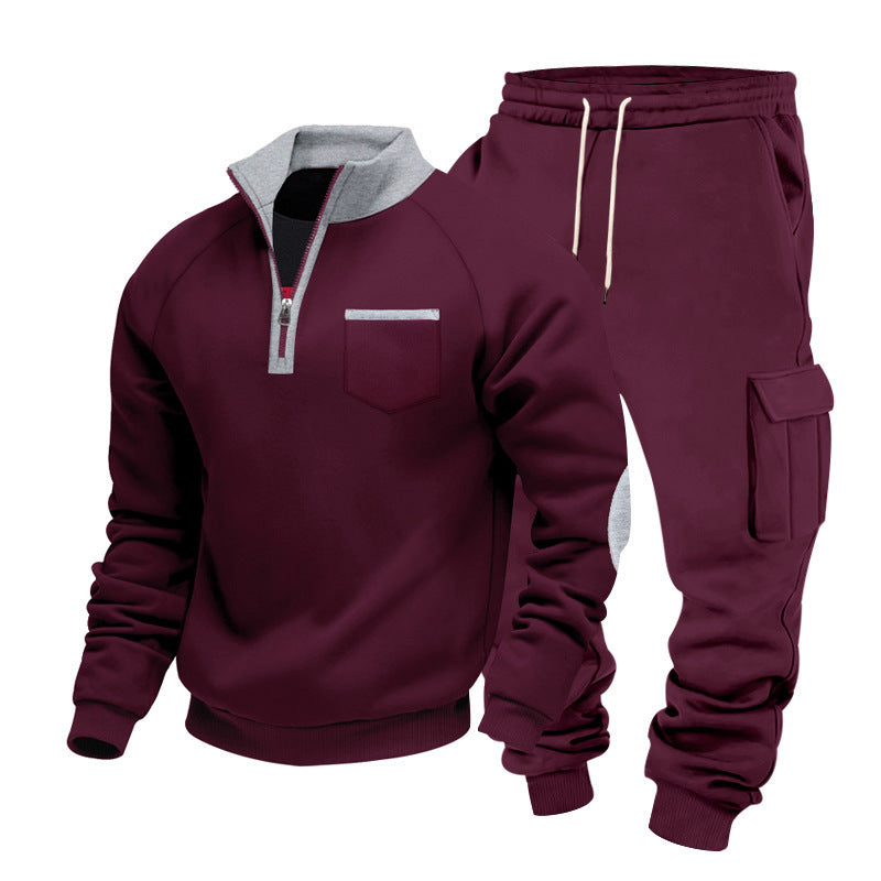 Herren Sport Hoodie Set mit Taschen und Jogginghose